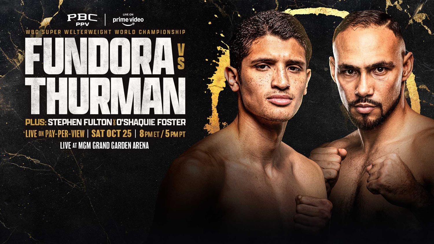 PRIME VIDEO BOXING 10 ポスター(b2サイズ) Fundora vs. Thurman Headlines PBC PPV on Prime Video on Oct. 25