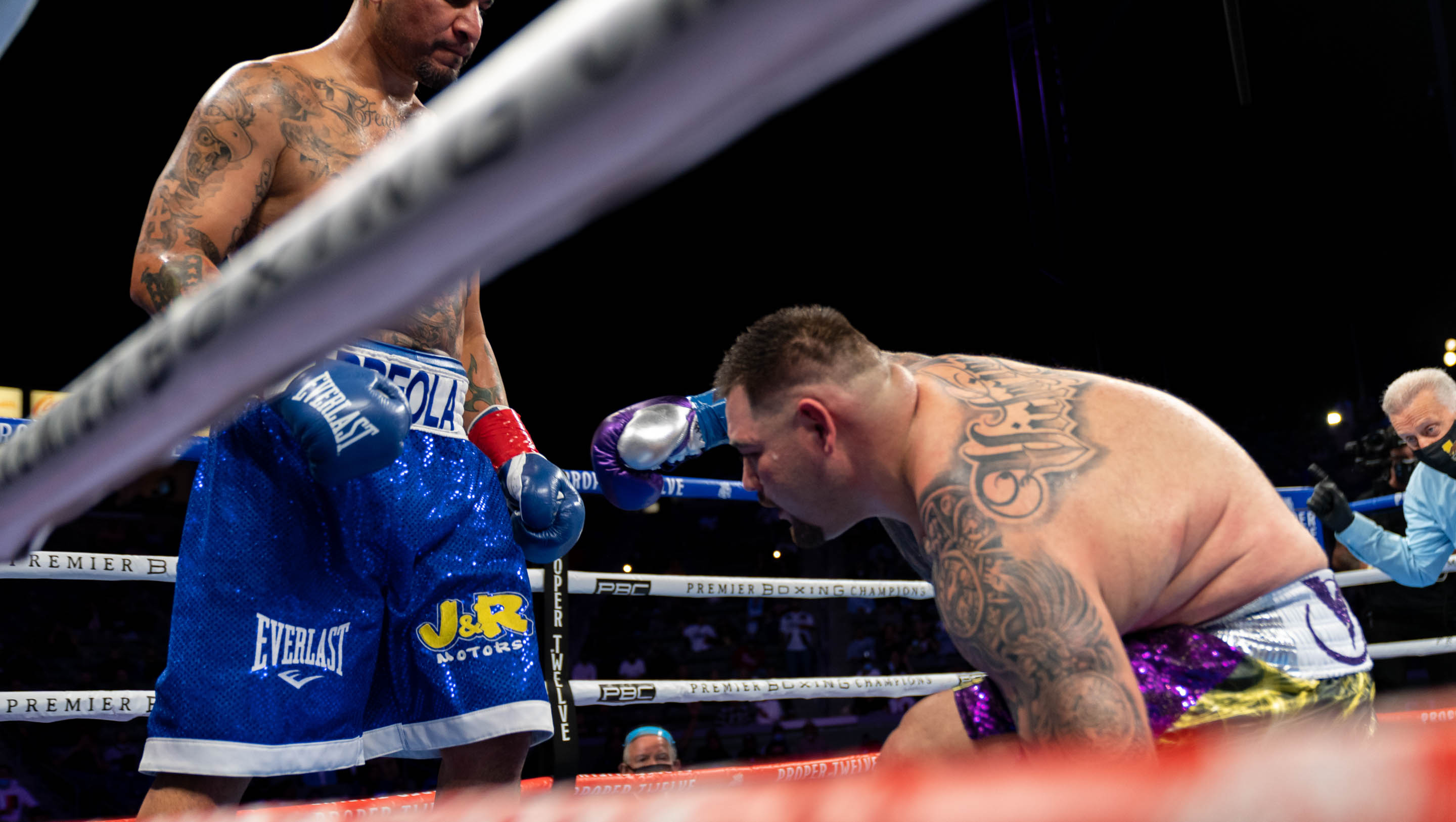 Ruiz Gets Knocked Down Early