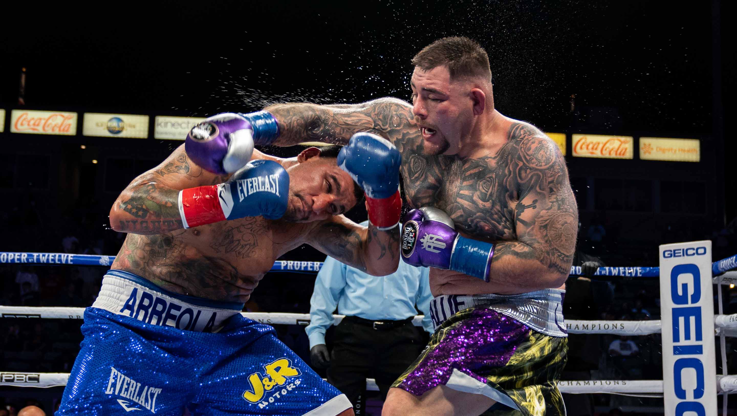 Arreola Narrowly Escapes Ruiz's Right