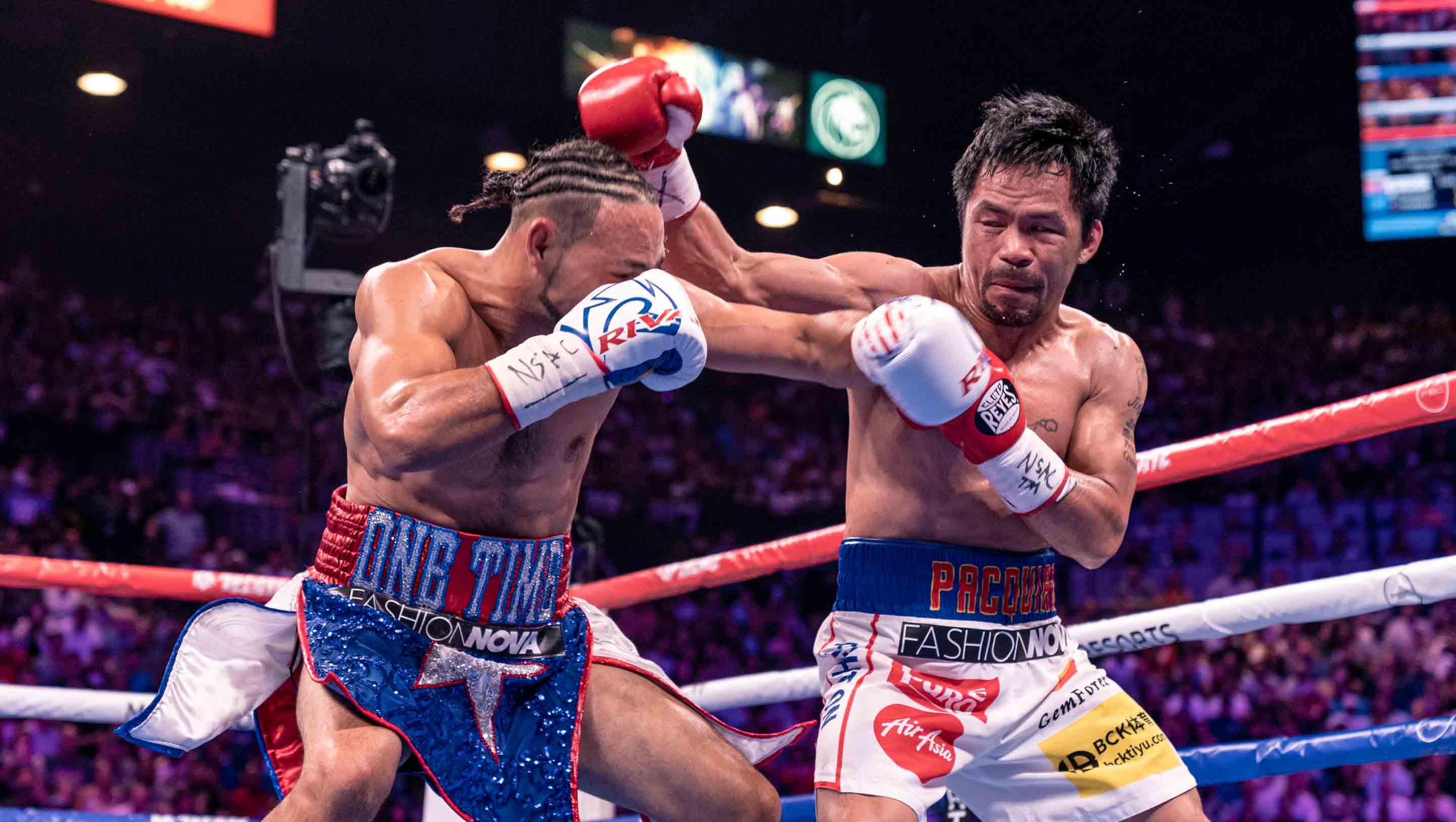 Thurman lands with a left