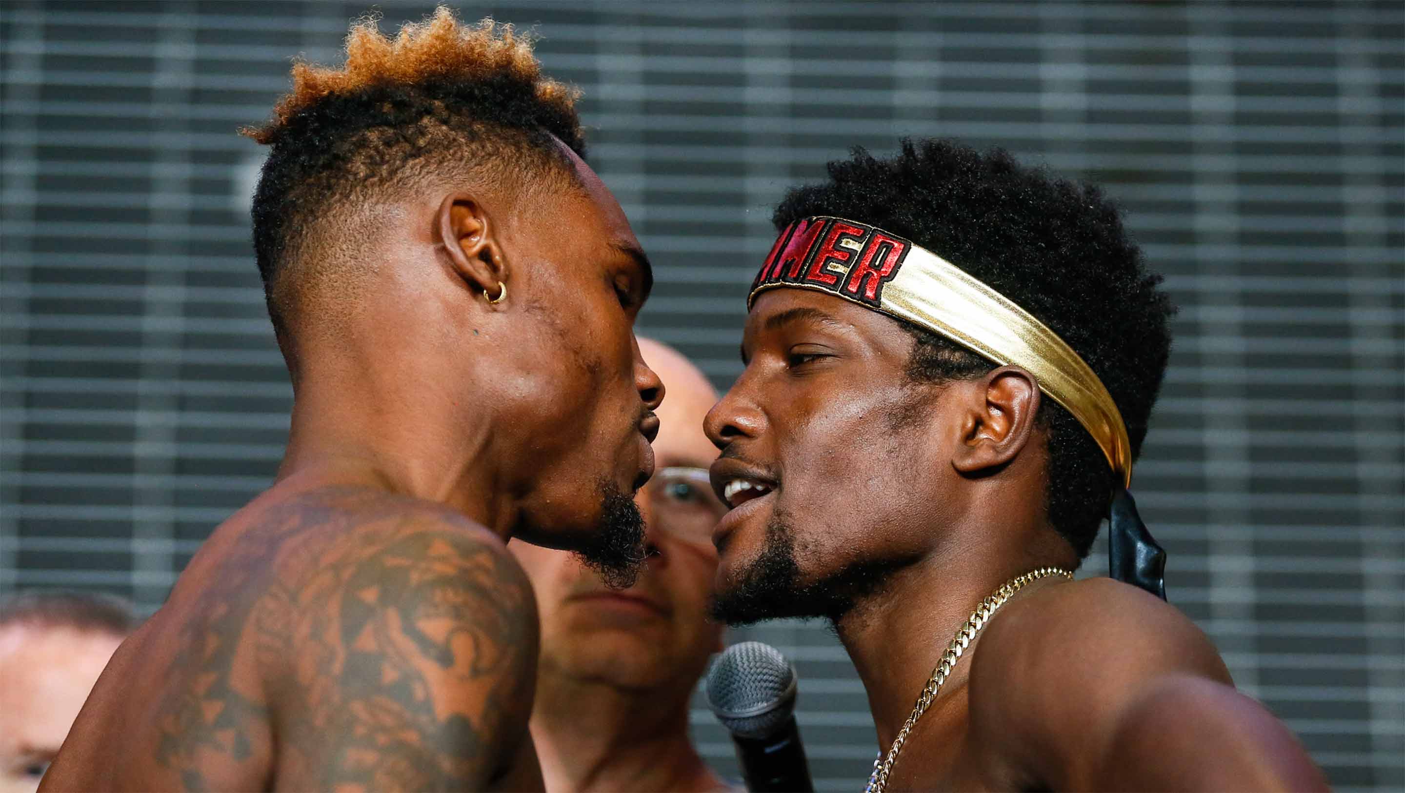 Things get heated at weigh in. 