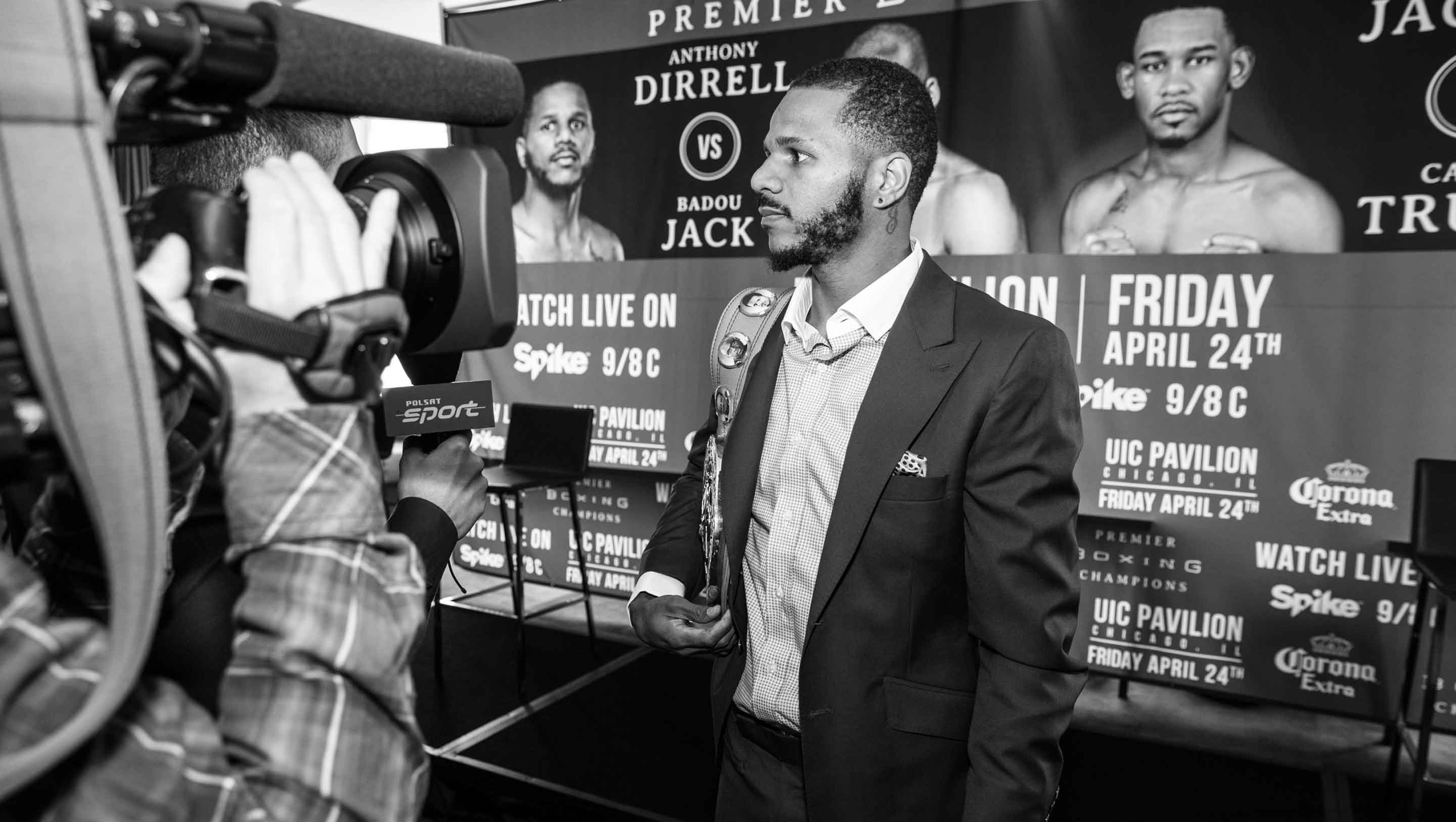 Dirrell faces the cameras