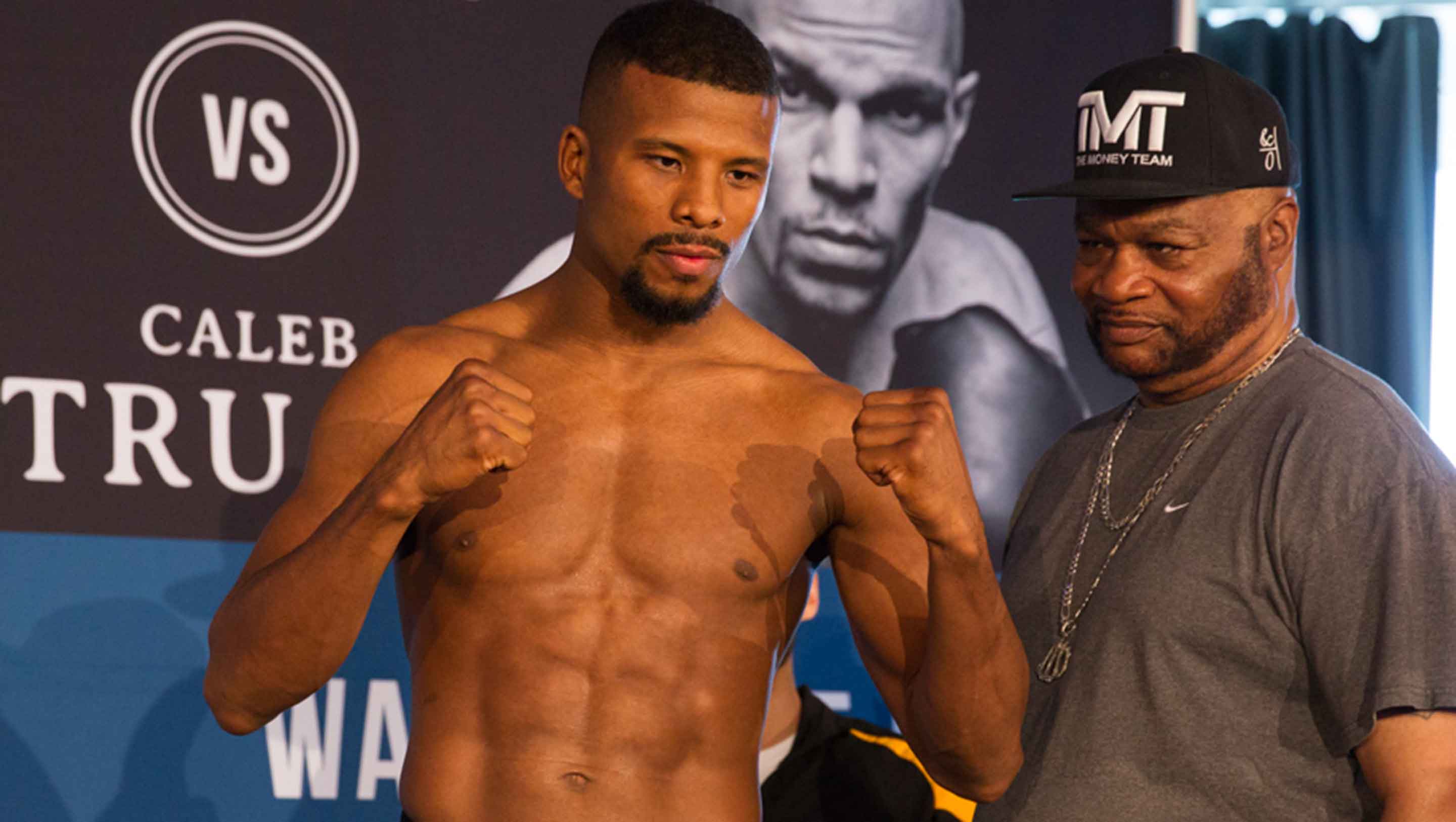 Badou Jack at the weigh-in