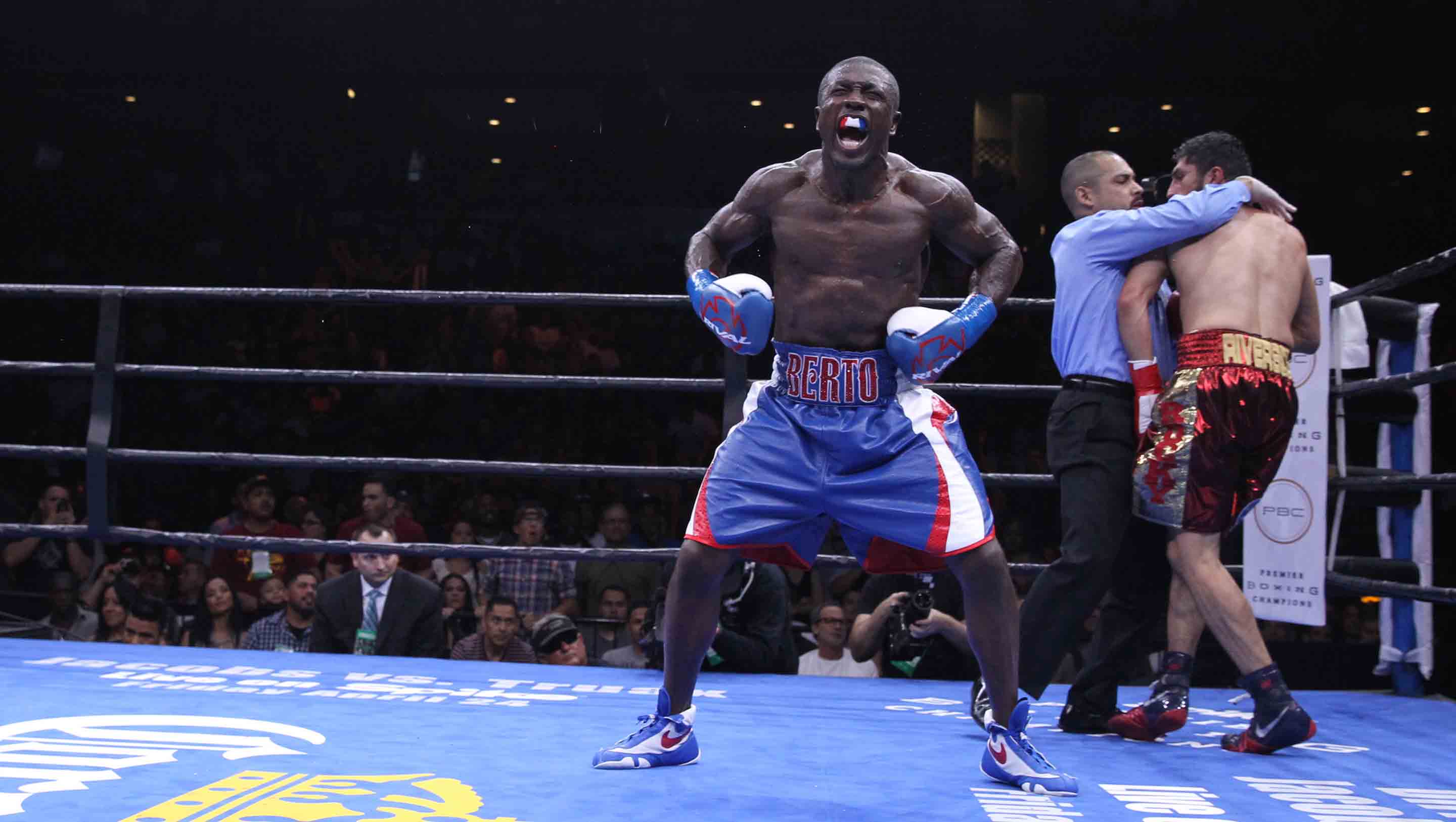 Berto celebrates his KO