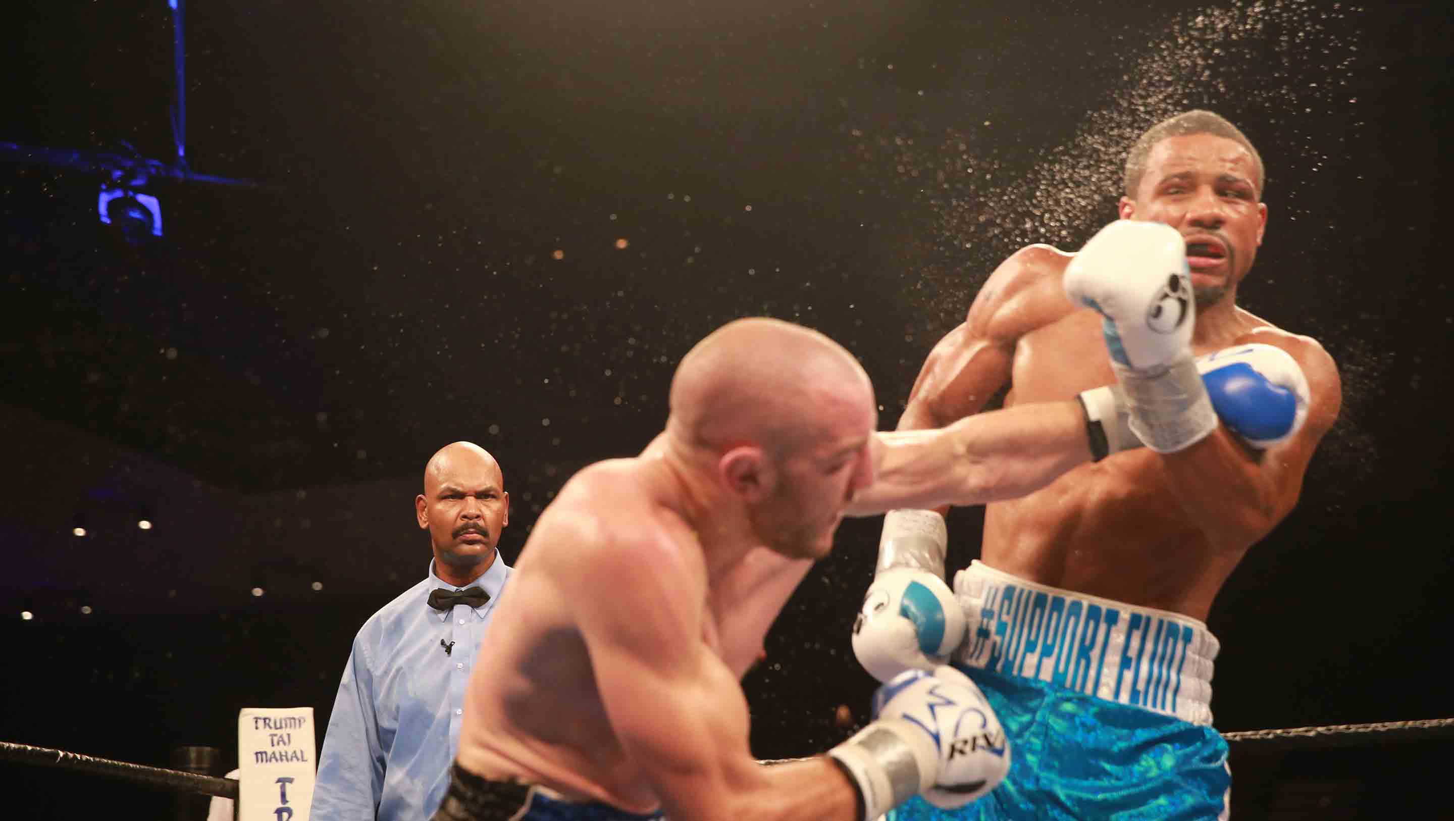 Caparello lands a left