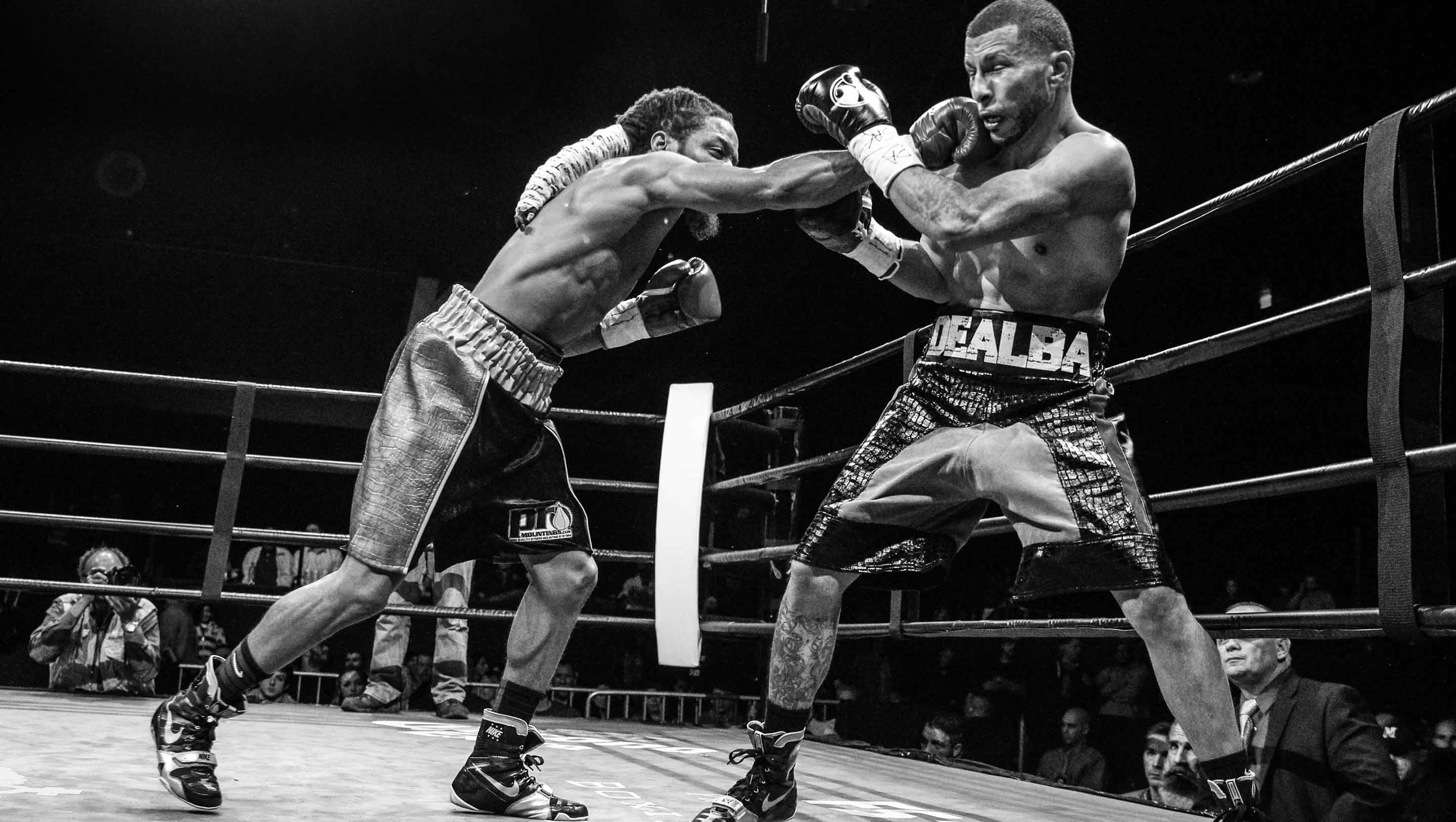 Douglas lands a right