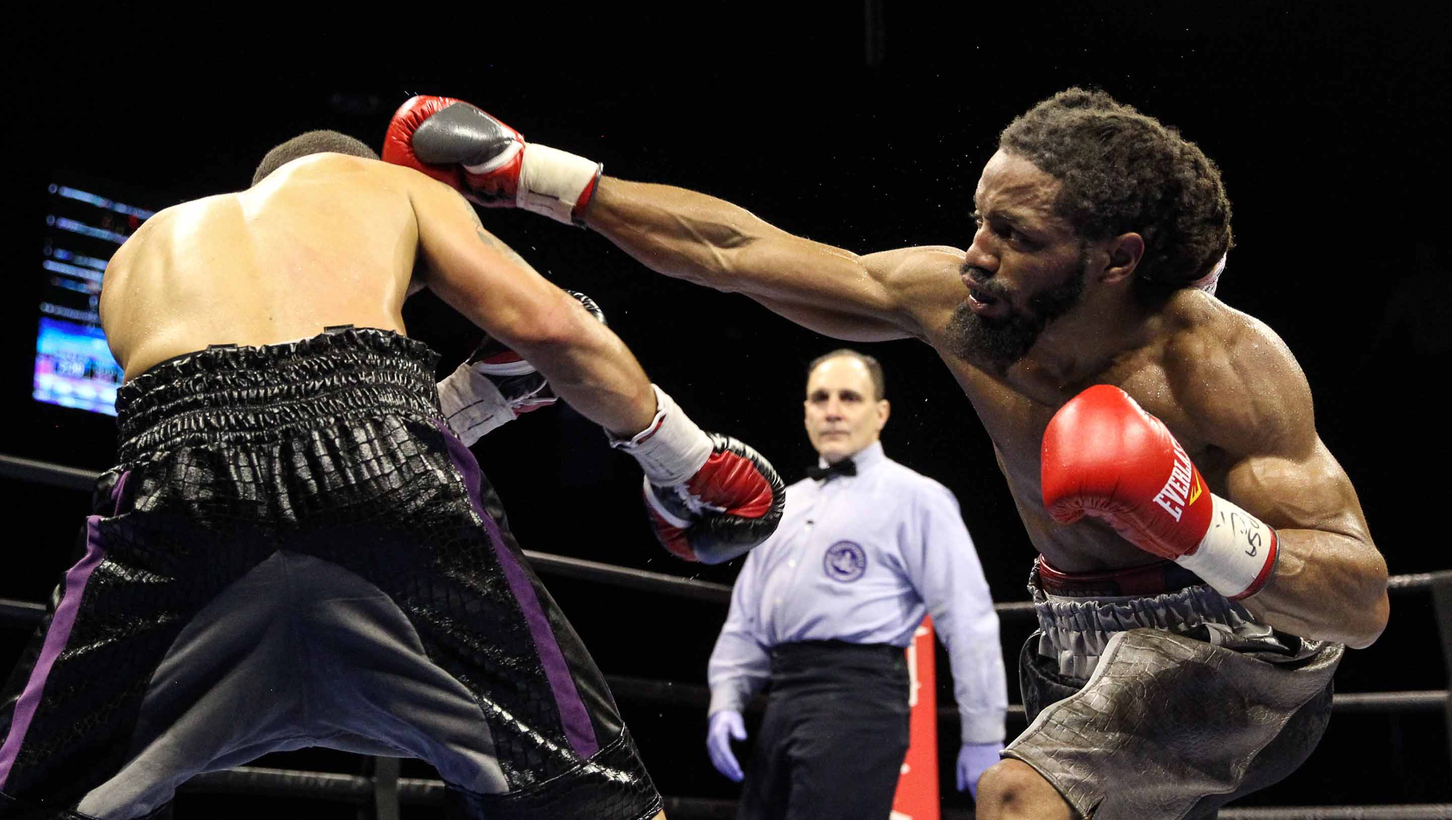 Douglas launches a right