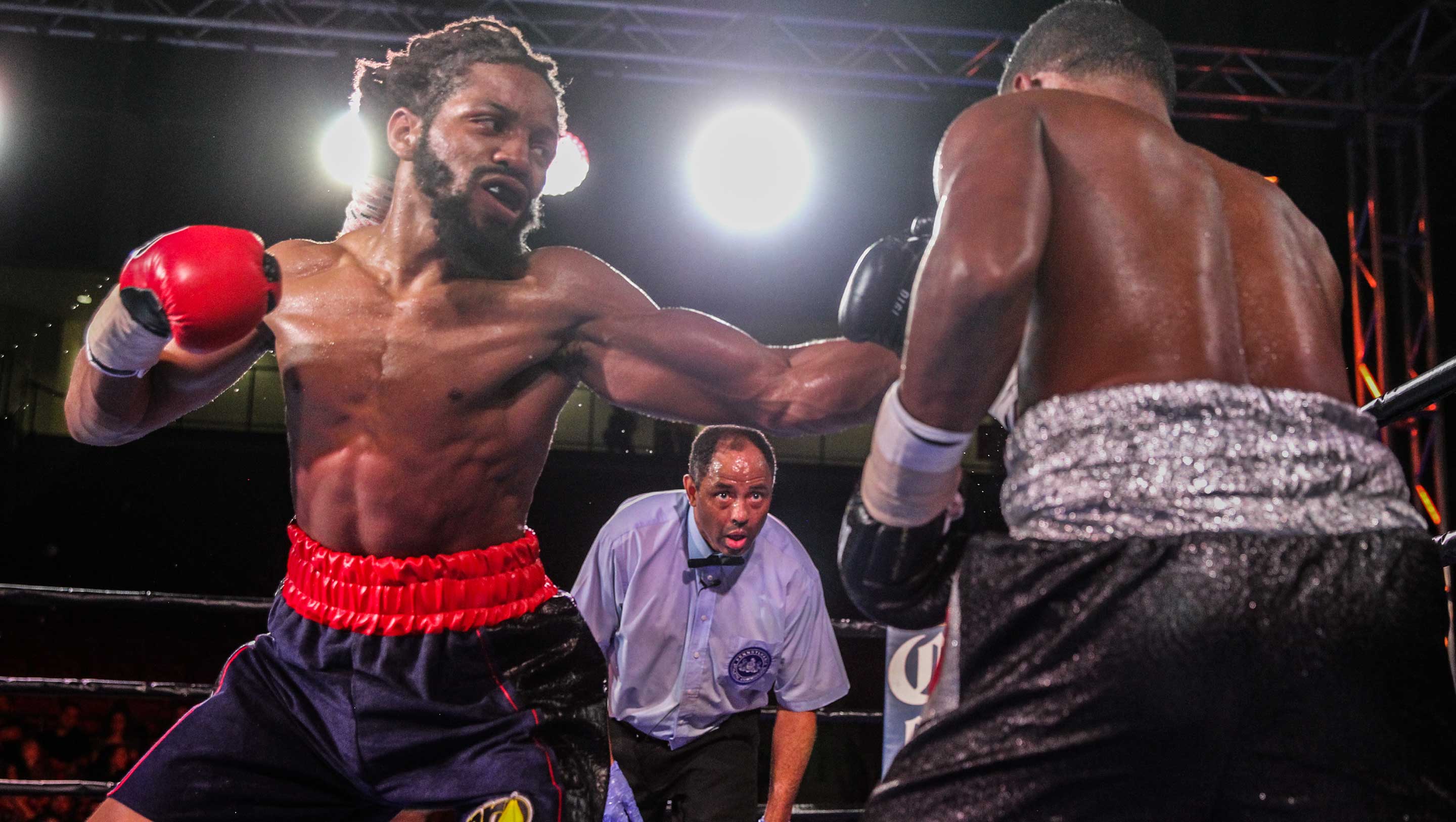 Douglas throws a right