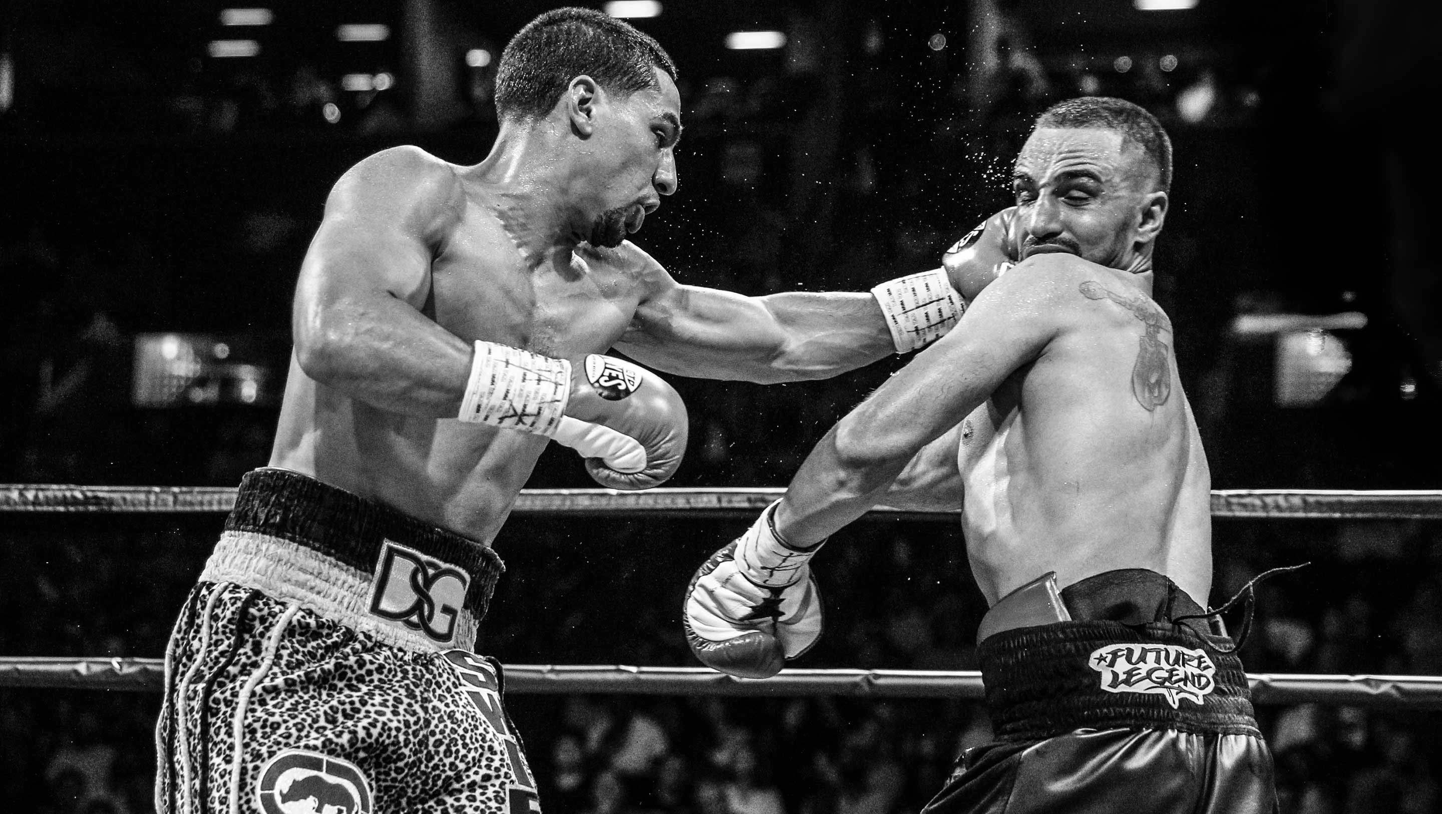 Garcia lands a left