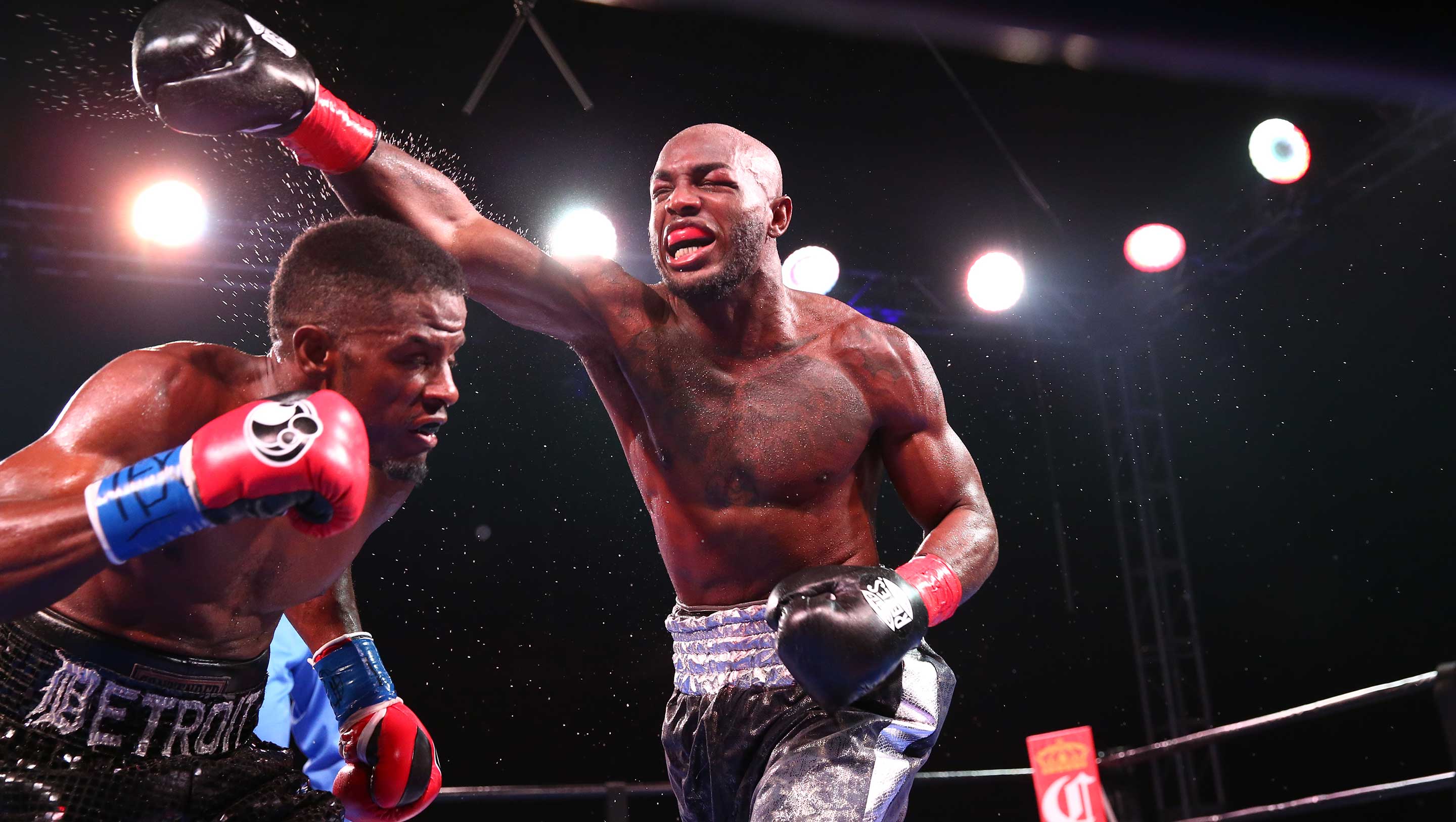 Harrison dodges a jab