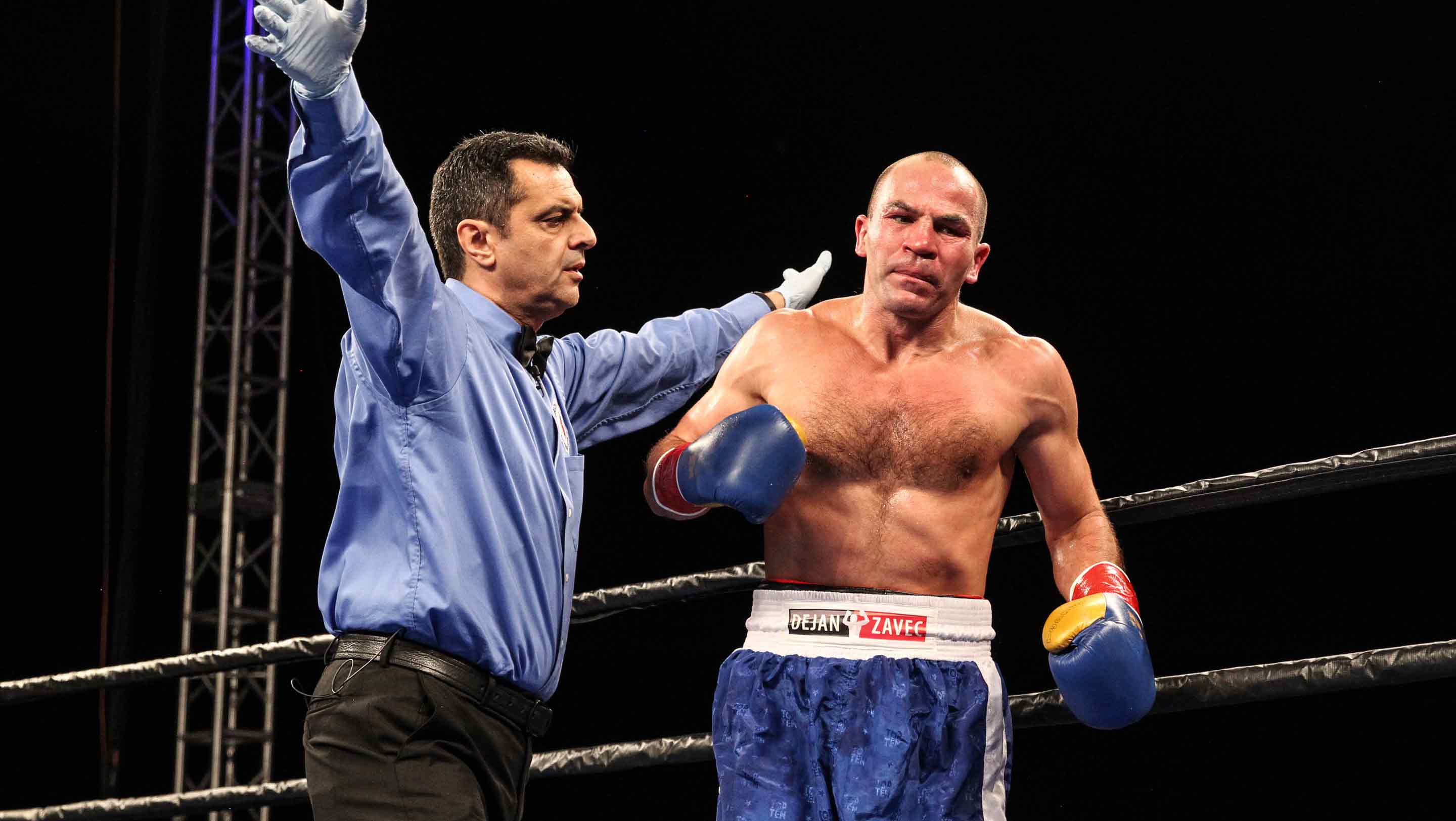 Referee stops fight