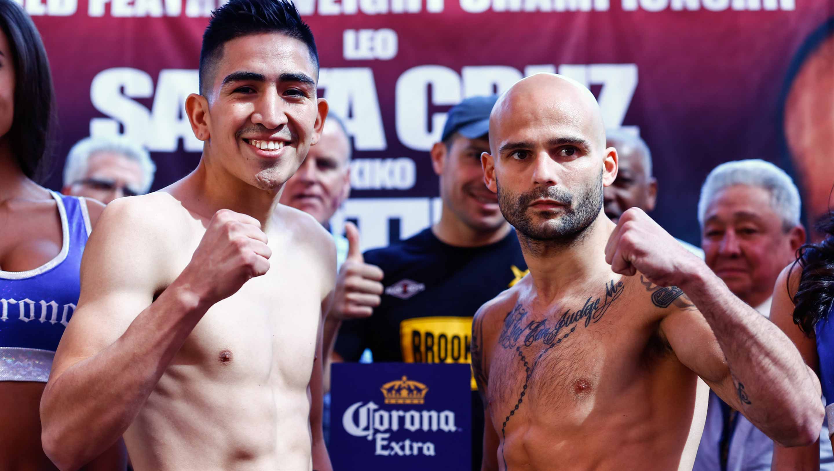 Santa Cruz and Martinez meet at weigh-in