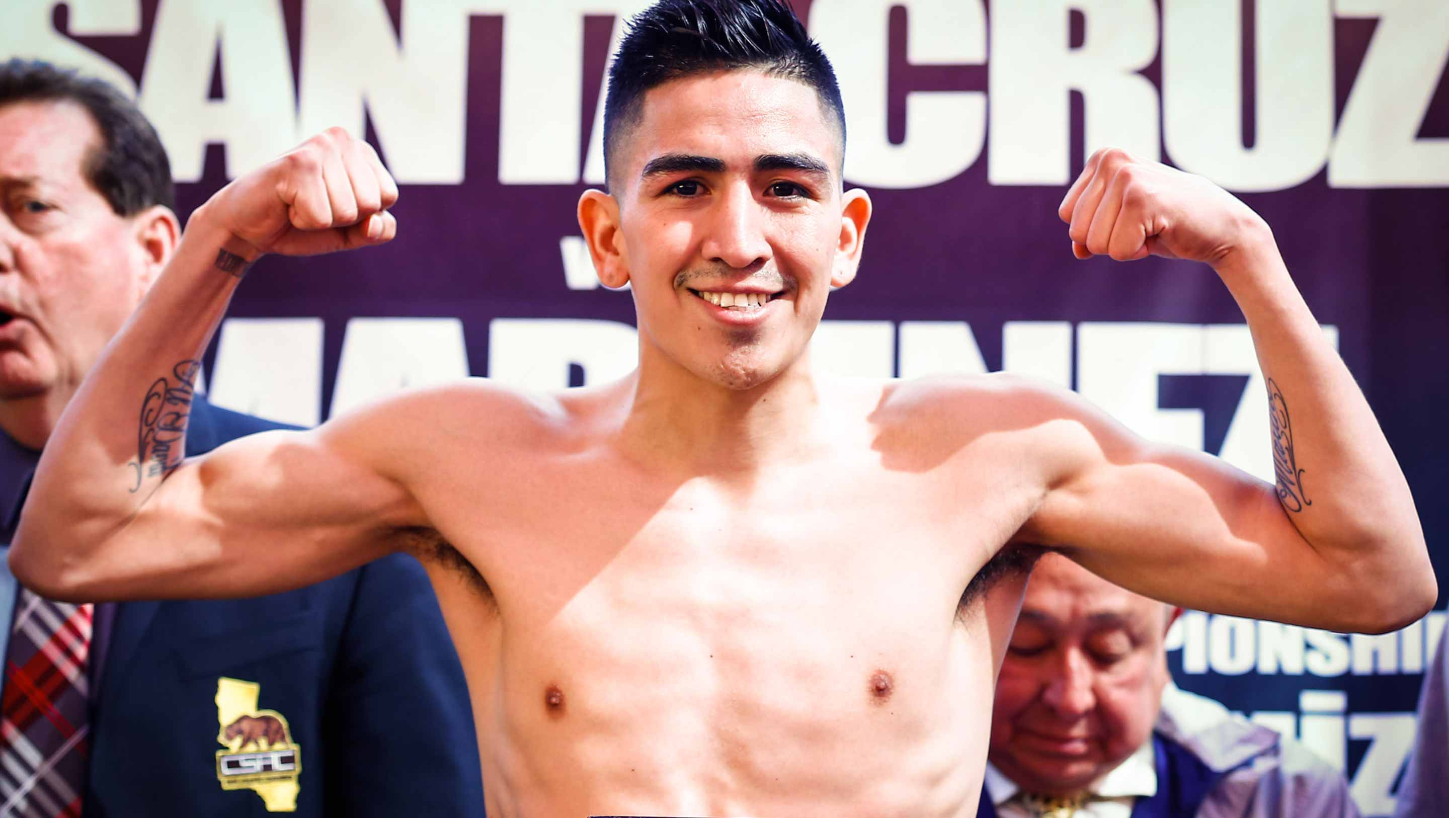 Leo Santa Cruz weighs in