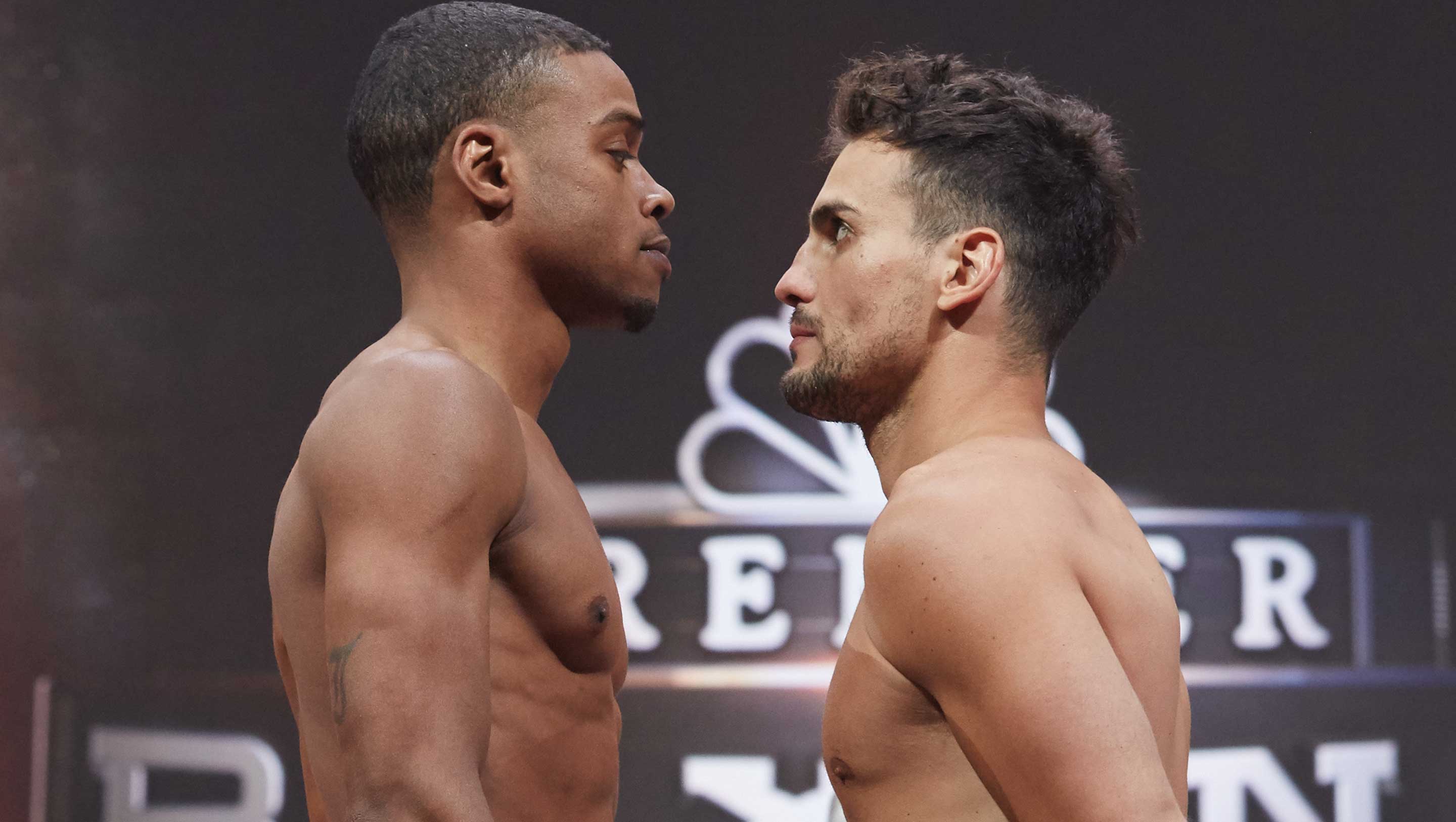 Spence and Lo Greco at weigh-in