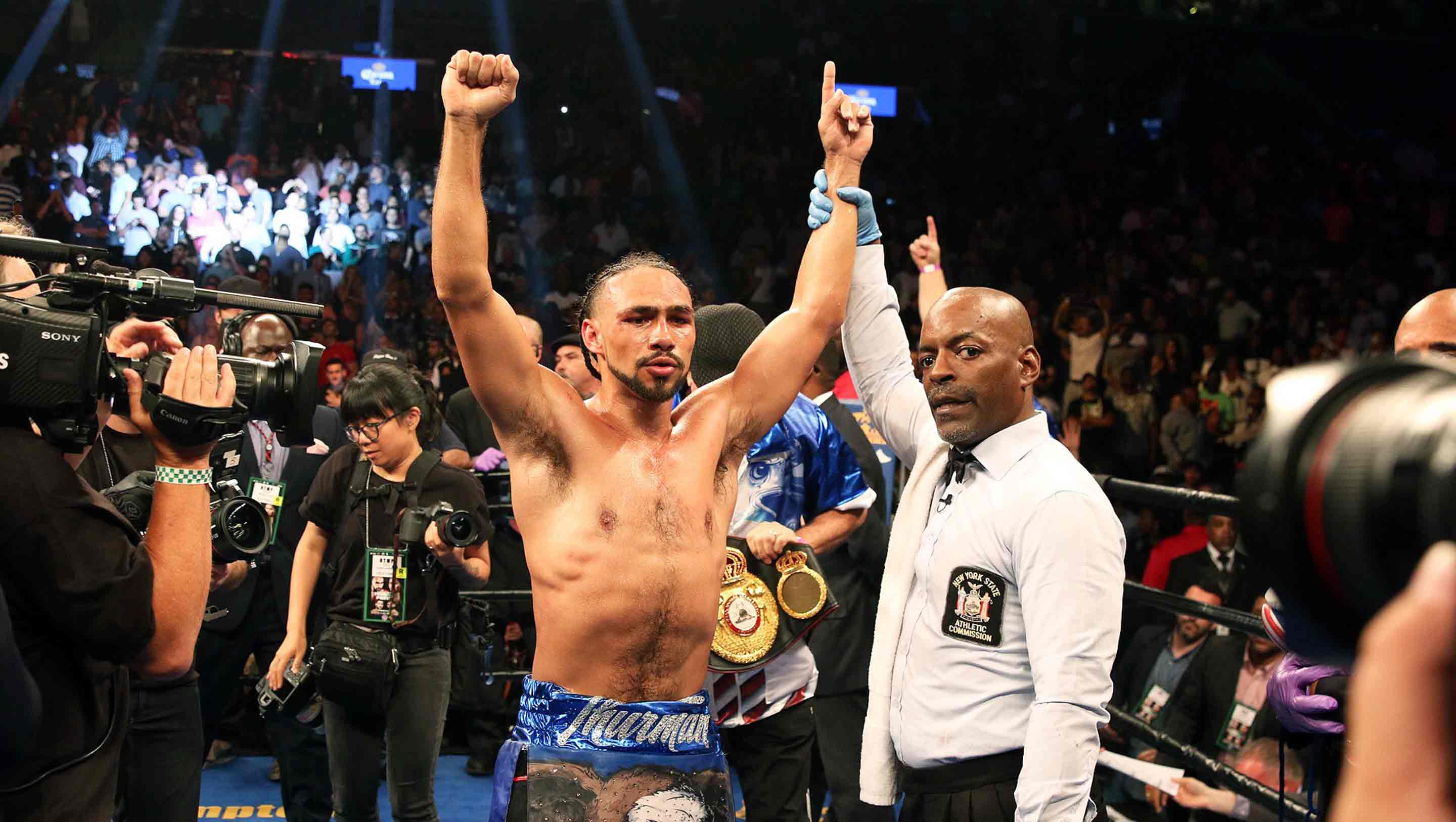 Thurman celebrates victory