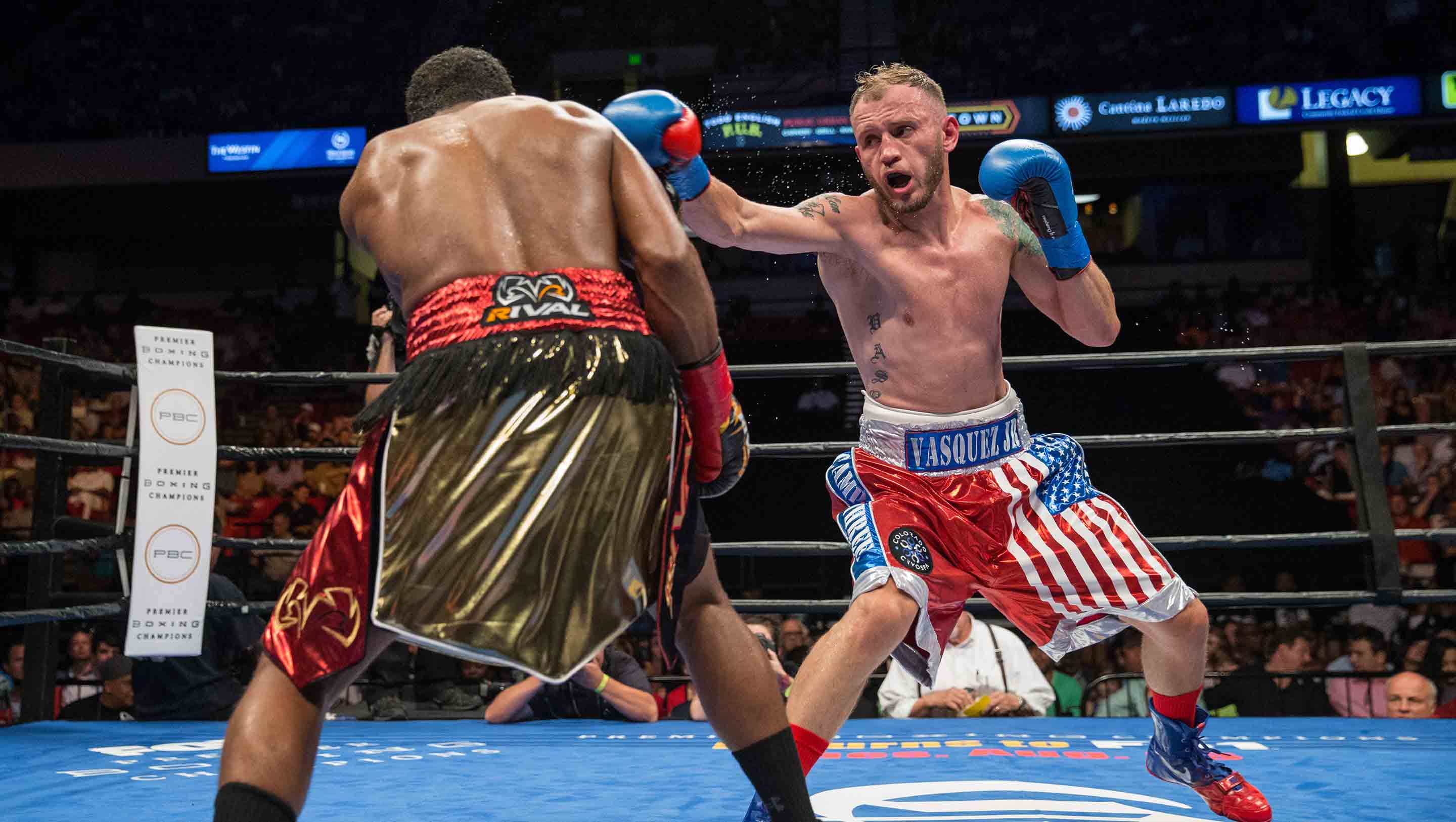 Vasquez on the attack