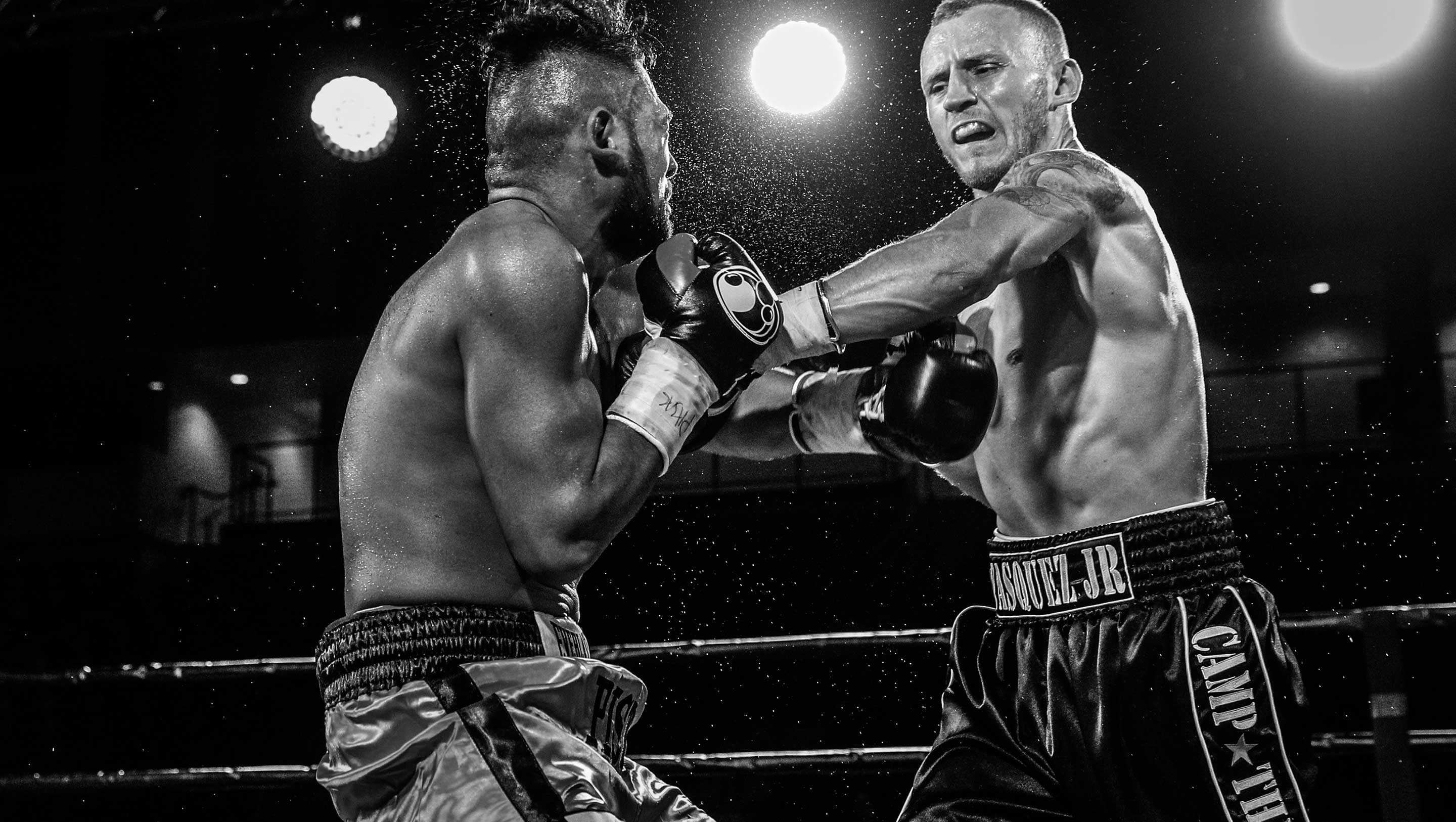Vasquez delivers a left hand