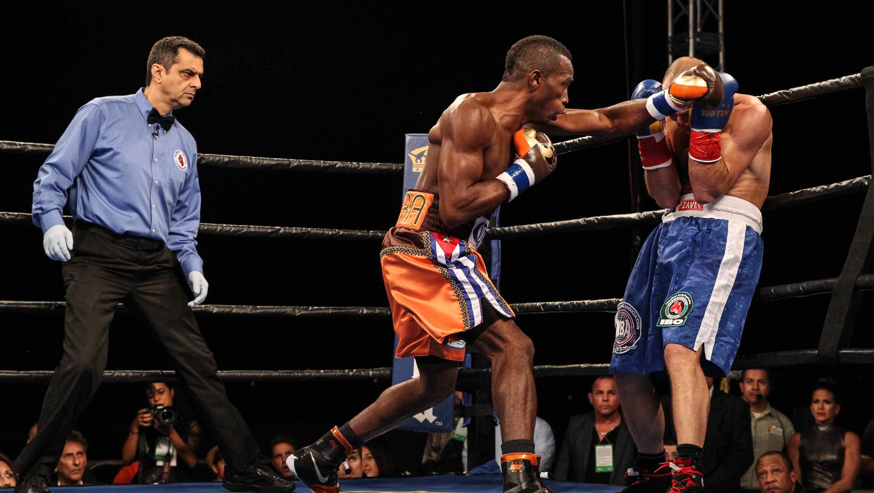 Zaveck on the ropes