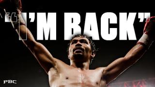 Embedded thumbnail for The Legend Manny Pacquiao is BACK on July 19th