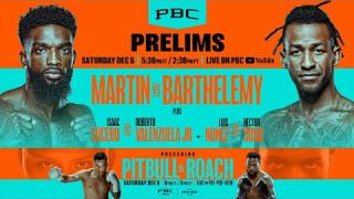 Embedded thumbnail for Martin vs. Barthelemy PBC ON PRIME VIDEO PRELIMS (Preceding Pitbull vs. Roach)