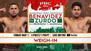 Embedded thumbnail for Benavidez vs. Zurdo WEIGH-IN LIVE STREAM
