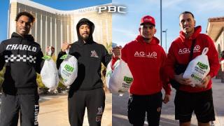 Embedded thumbnail for Benavidez Brothers, Andrade, and Charlo Give Back with a Thanksgiving Turkey Donation