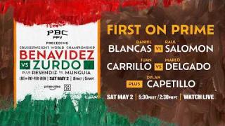 Embedded thumbnail for FIRST ON PRIME: Benavidez vs. Zurdo PRELIMS LIVE STREAM