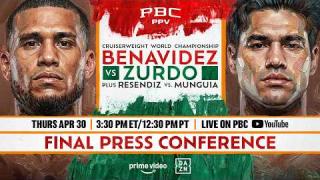 Embedded thumbnail for Benavidez vs. Zurdo FINAL PRESS CONFERENCE LIVE STREAM