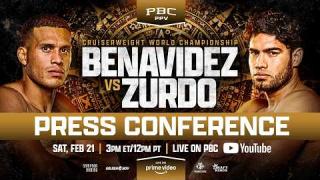 Embedded thumbnail for Benavidez vs. Zurdo FIGHT ANNOUNCEMENT PRESS CONFERENCE LIVE STREAM