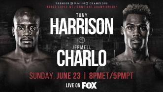 Super Welterweight Champ Tony Harrison rematches Jermell Charlo June 23 on FOX