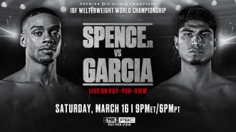 Welterweight Champ Errol Spence Jr. faces four-division titleholder Mikey Garcia March 16 on FOX PPV