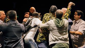 Tempers flare during final stop of Wilder-Fury press tour today in LA