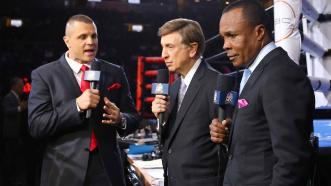 B.J. Flores, Marv Albert and Sugar Ray Leonard