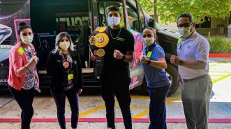 Outside The Ring: Mario Barrios Helps Pandemic First Responders