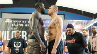 Deontay Wilder and Johann Duhaupas