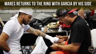 Abner Mares returns to the ring with Robert Garcia at his side