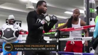 Adrien Broner trains for his fight against Shawn Porter on June 20, 2015