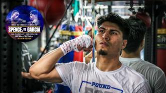 Mikey Garcia in the gym preparing for Errol Spence Jr.