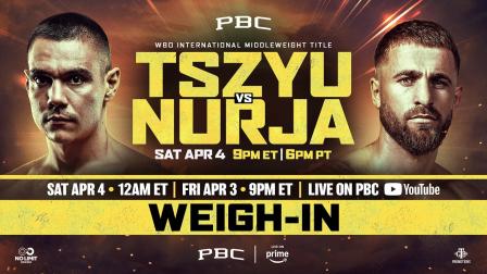 Tszyu vs. Nurja WEIGH-IN LIVE STREAM