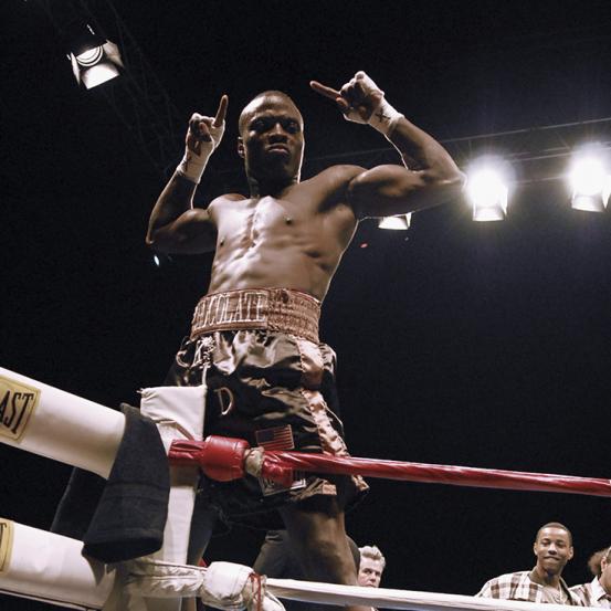 Peter Quillin celebrates an early victory