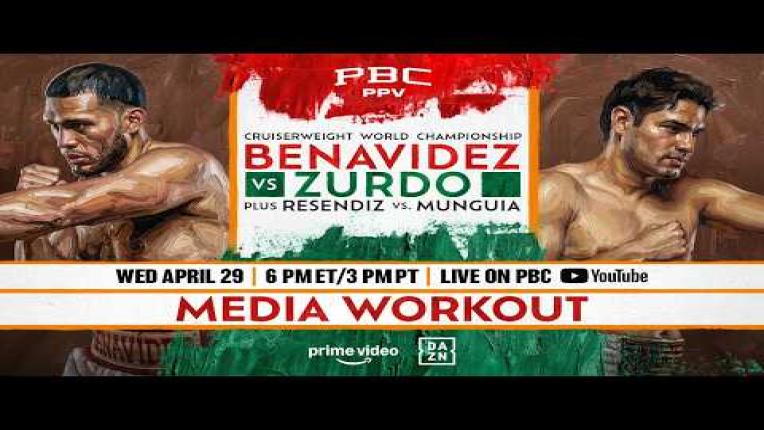 Embedded thumbnail for Benavidez vs. Zurdo MEDIA WORKOUT LIVE STREAM
