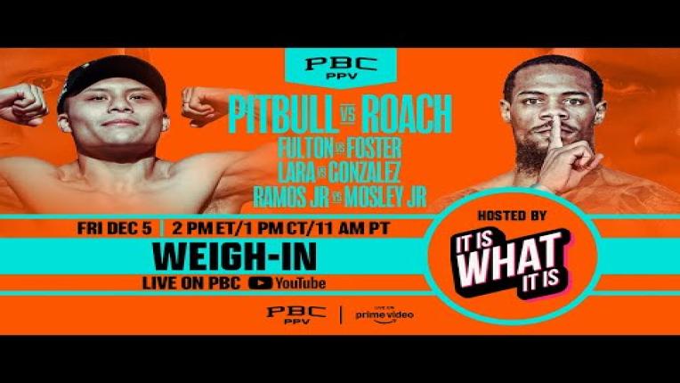 Embedded thumbnail for Pitbull vs. Roach WEIGH-IN LIVE STREAM (Hosted By IT IS WHAT IT IS)