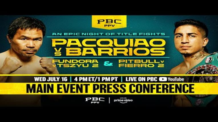 Embedded thumbnail for Pacquiao vs. Barrios MAIN EVENT FINAL PRESS CONFERENCE LIVESTREAM