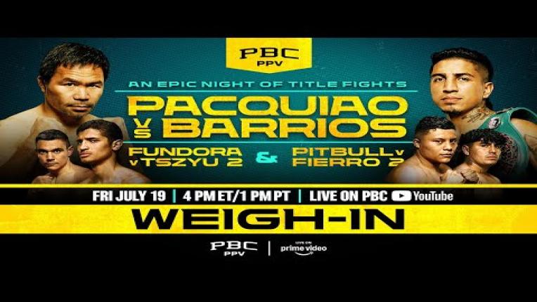 Embedded thumbnail for Pacquiao vs Barrios WEIGH-IN LIVESTREAM
