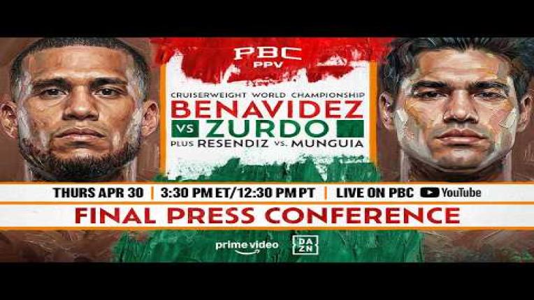 Embedded thumbnail for Benavidez vs. Zurdo FINAL PRESS CONFERENCE LIVE STREAM