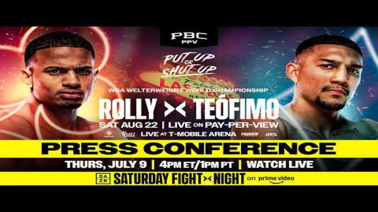 Embedded thumbnail for Rolly vs. Teofimo KICKOFF PRESS CONFERENCE LIVESTREAM